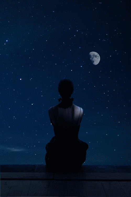 unity3d 花瓣飘落效果_【ps合成教程】坐在星空下的女孩星光gif效果