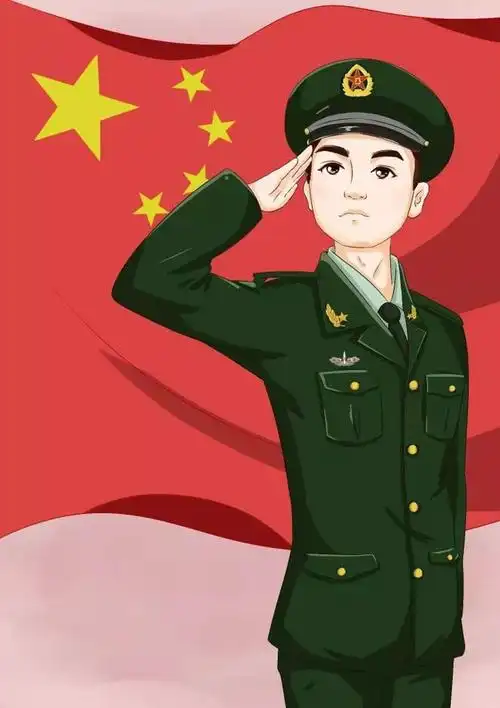 军人和国旗,可以做壁纸or头像哦,拿去不谢!