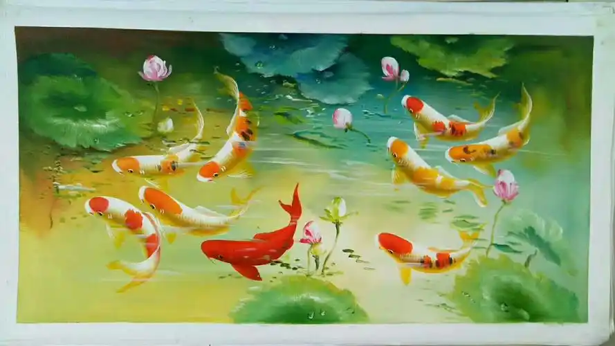 九鱼呈祥各类九鱼图新出品活灵活现