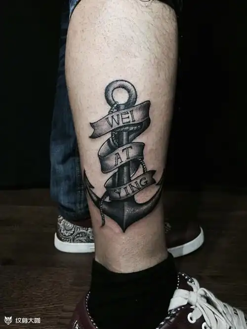 船锚_纹身图案手稿图片_老李的纹身作品集