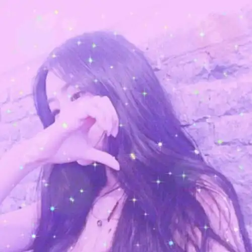 渐变紫色系清新可爱女生的头像