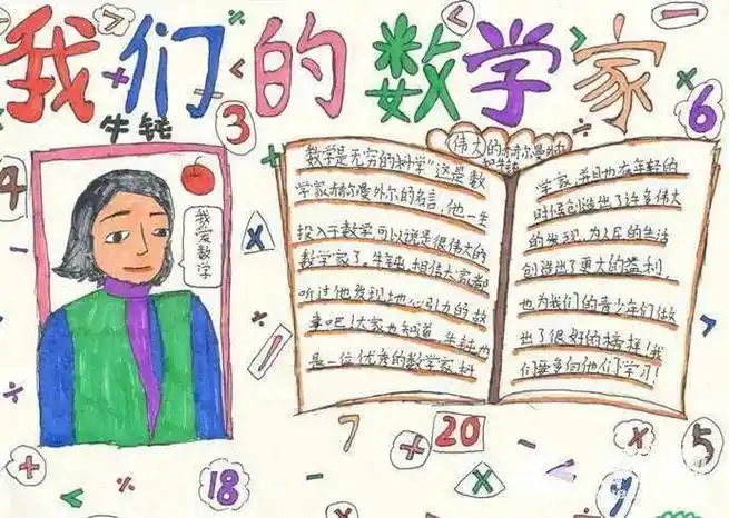 关于两位数学家的故事手抄报数学家手抄报