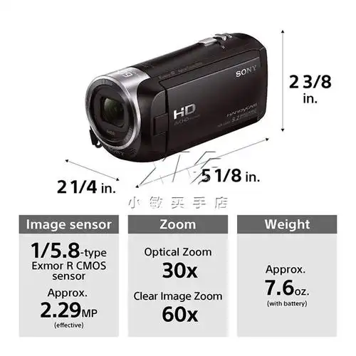 索尼sonyhdrcx405高清hd摄像手提摄像机家用便携式1080p红色