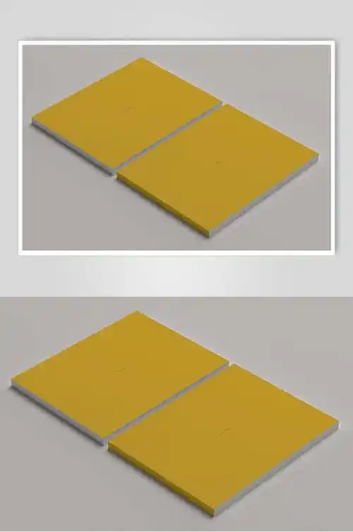 长方形书本灰色杂志宣传册样机