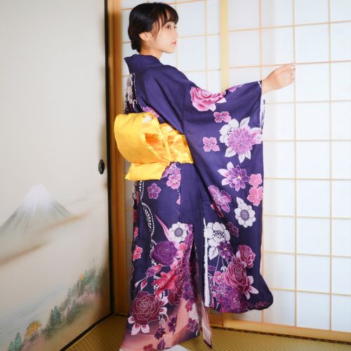 樱之美和风日本和服女传统正装大振和服正规版需折襟穿定位对花稿