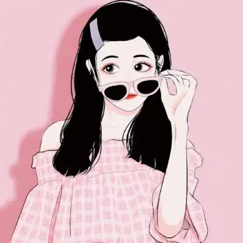 卡通 女头 时尚