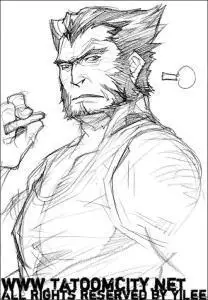 请给我搜索神兽金刚的简笔画