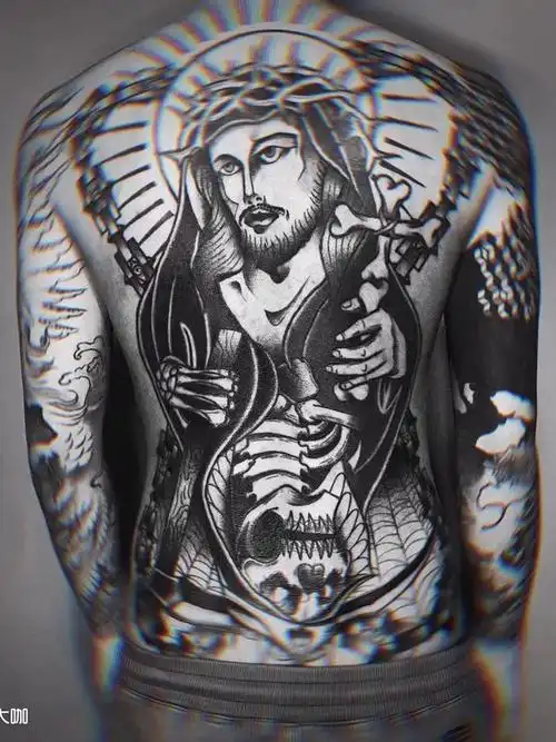 耶稣_纹身图案手稿图片_小趴菜的纹身作品集