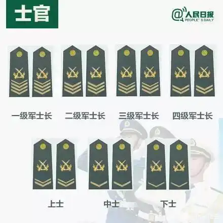 我军07式士官军衔(来源:人民日报)