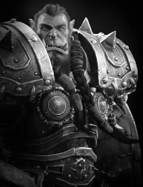 魔兽玩家同人3d作品:部落大酋长萨尔模型