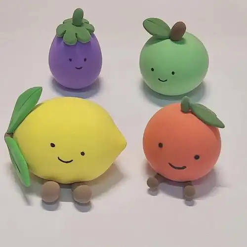 捏几只小水果别把我可爱死超轻粘土