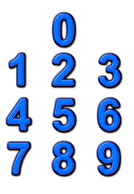 卡通效果数字设计 数字创意 数字设计 数字0到9 0到9 0至9 阿拉伯数字