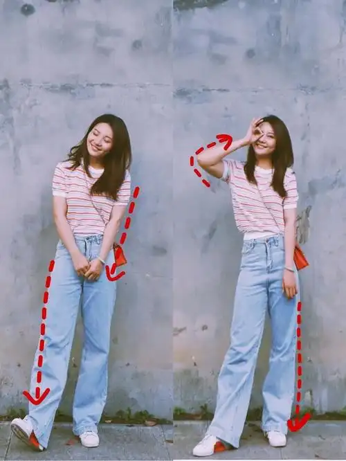 站姿拍照动作合集摆出腿长一米八简单容易一学就会