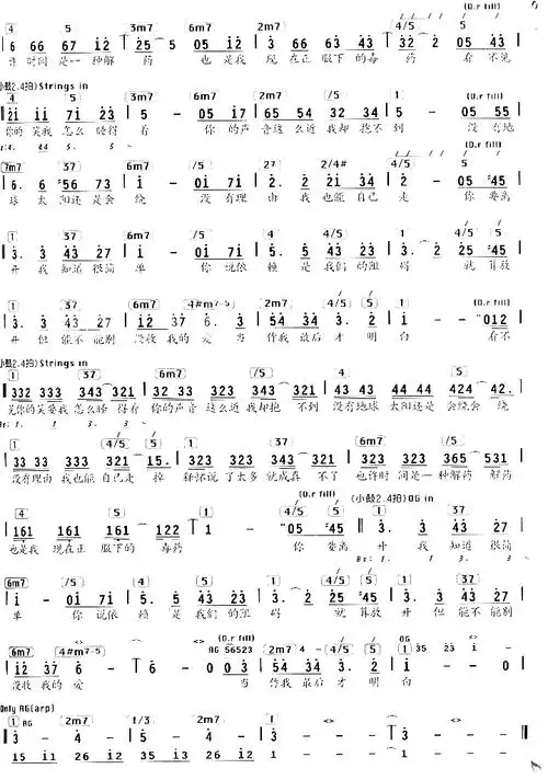 彩虹简谱-周杰伦演唱-看谱啦