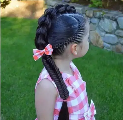 小女孩辫子100种图解 中长发编发发型简单