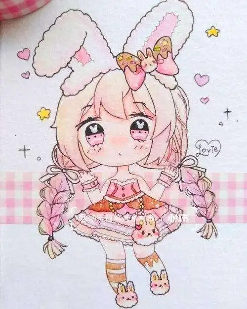 q版少女简笔画q版人物简笔画女孩