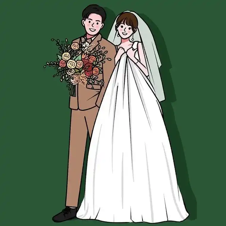 卡通婚纱照卡通情侣壁纸需要的姐妹可以找我定制哦