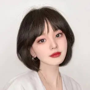 假发女全头套式短发2021年新款时尚波波头真发全真人发整顶假发套