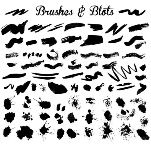 精美毛笔笔触笔刷矢量素材设计元素素材免费下载(图片编号:7864470)-