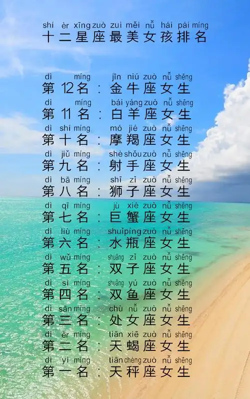 十二星座最美女孩排名 - 起名网