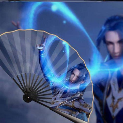 斗罗大陆十寸扇子学生动漫唐三小舞男孩儿童古风便携折叠宣纸折扇