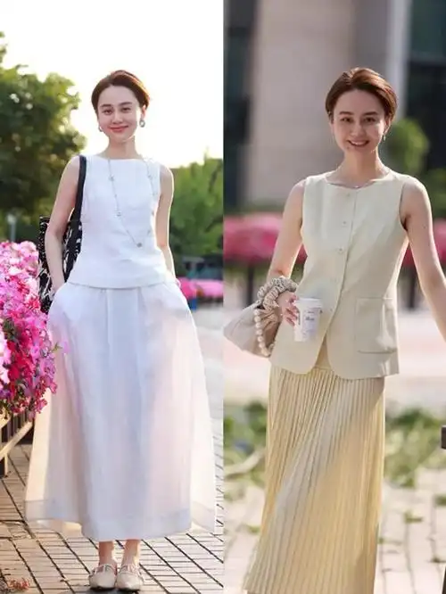 比例五五分的中年女性,看看这3个"增高"技巧,穿出大长腿