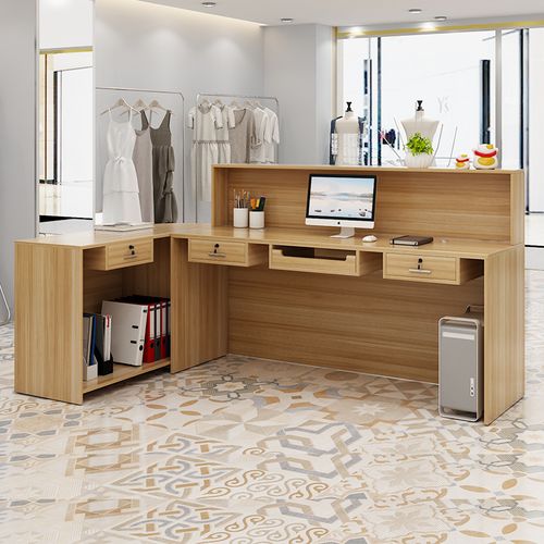 吧台收银台转角柜台商用简约现代店铺美容院服装店收银台