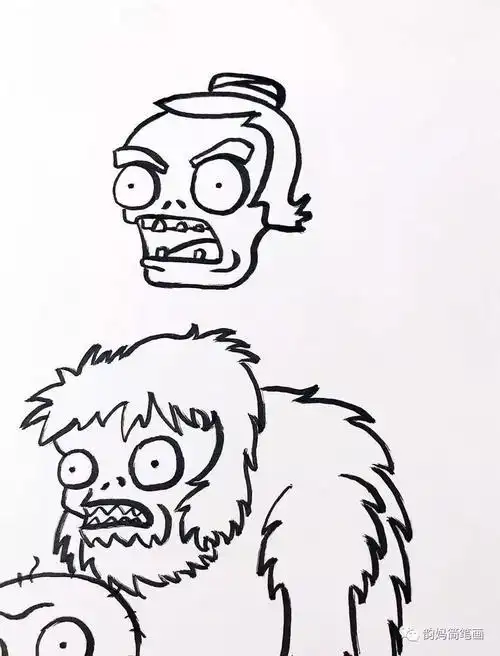 画韵妈教你简笔画植物大战僵尸进阶版丧尸怎么画丧尸简笔画简单又漂亮