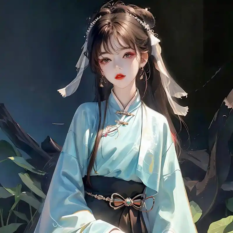 古风小姐姐,黑色系头像,简约头像.今天绘图软件出了点问题,暂 - 抖音