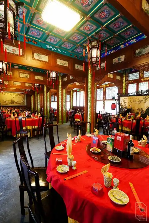 中式餐桌布置,宴会厅
