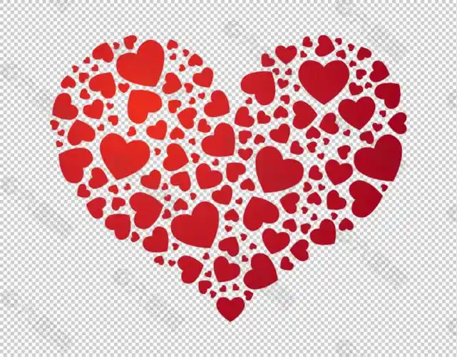 我爱你心形图案免抠png透明图层素材