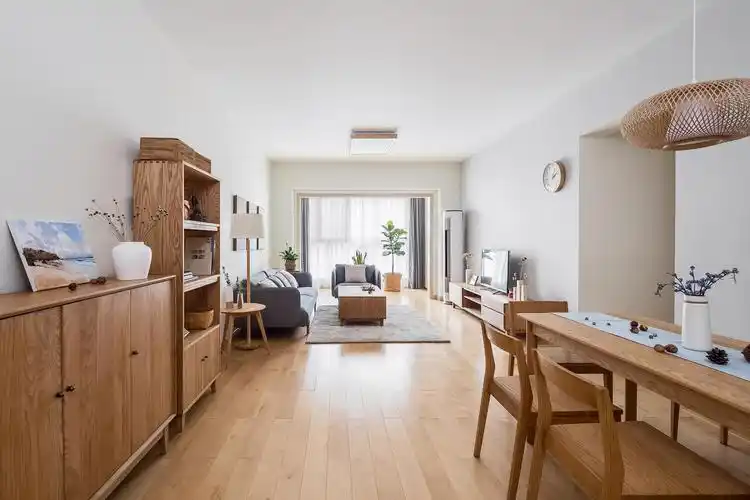 木质简约日式风客餐厅装修效果图