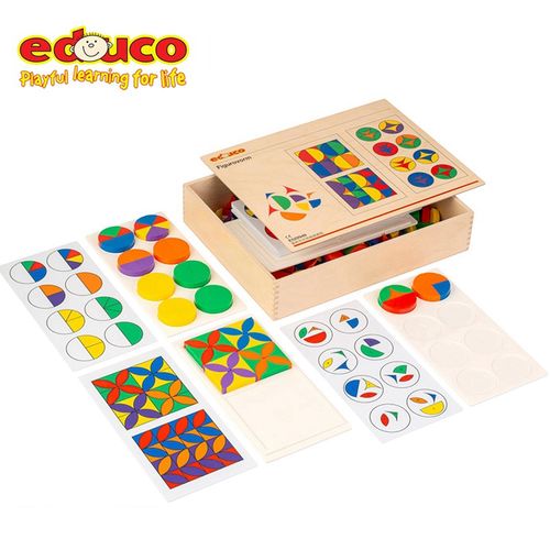 圆形与方形组成游戏荷兰高端幼儿早教儿童几何图形组合拼图游戏