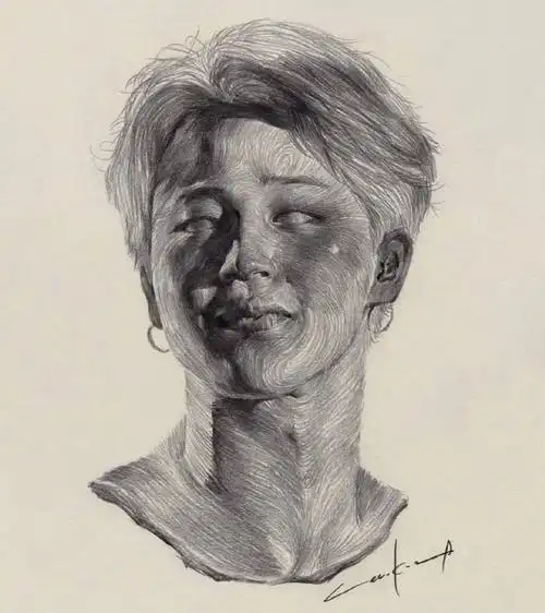 韩国画家lee.k称朴智旻是他搞创作时"绝对的缪斯"