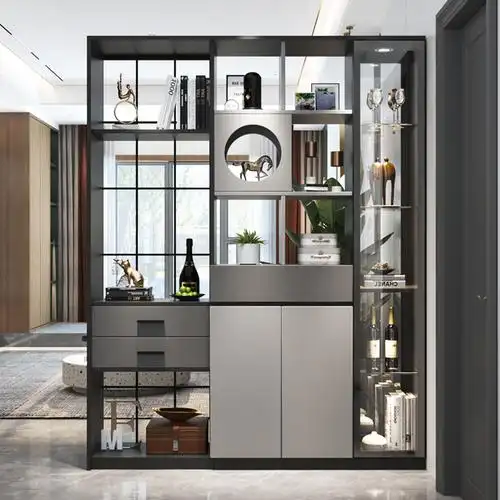 进门玄关柜鞋柜一体客厅轻奢风酒柜隔断柜现代简约入户屏风间厅柜