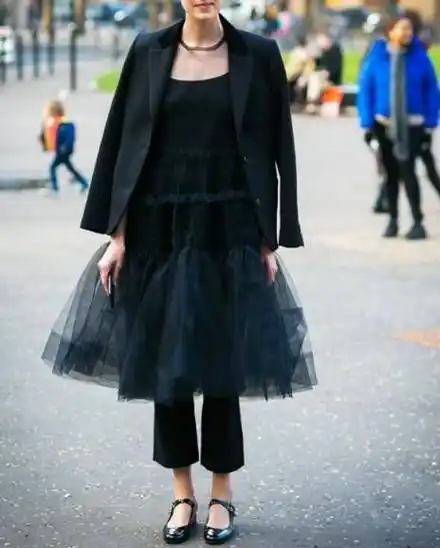 fashion talk 穿搭说      连衣裙太短下面能配裤子么   连衣裙太短