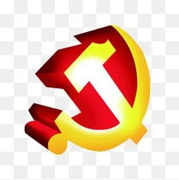 创意内发光风格党标镰刀装饰矢量图案