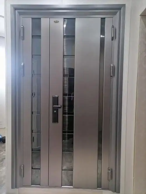 不锈钢门韩式门不锈钢双开门子母门防盗门