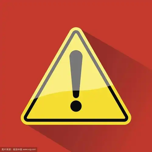 感叹号.红色背景上有长阴影的危险警告标志.