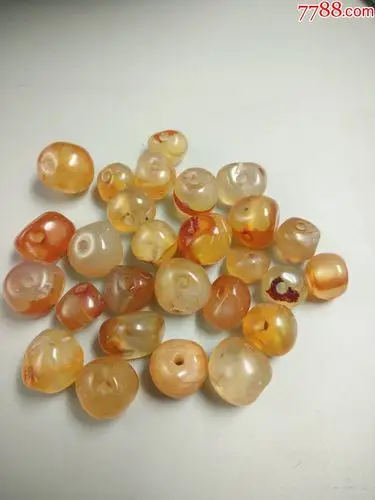 清代老玛瑙随形珠子-玛瑙-7788旧货商城