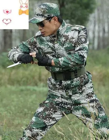 迷彩训练作战服 新品丛林迷彩服套装男 夏季特种兵长袖迷彩工作服女