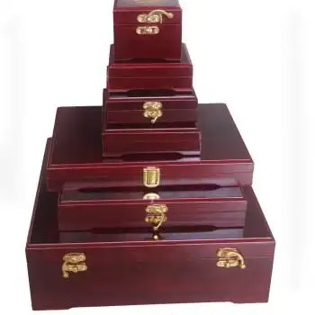 海参礼盒空盒定制仿红木礼品盒长方形红色玉器包装盒工艺品礼物盒摆件