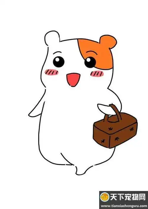 仓鼠简笔画旅行青蛙