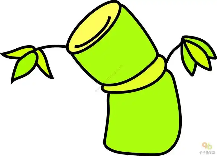 粗壮的竹子简笔画