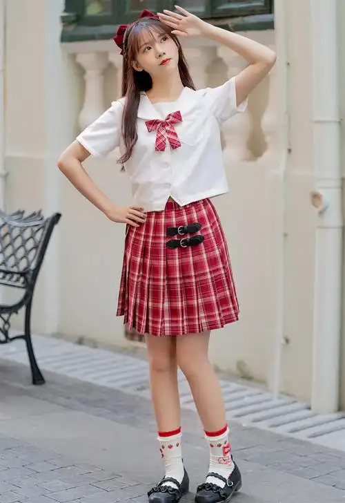 jk格子裙小姐姐