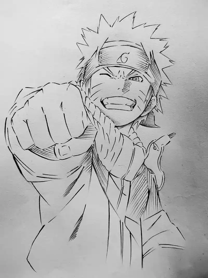 画画 与我们的青春碰拳吧98#火影忍者 #鸣人 #手绘 - 抖音