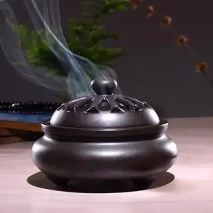 香炉家用室内莲花香炉塔香炉仿古大号檀香炉香插线香沉香陶瓷香炉- 步
