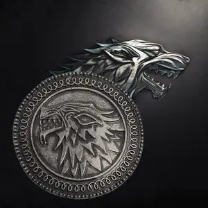 电影权利的游戏周边复古个性百搭狼头胸针单位徽章西装衬衫别针男