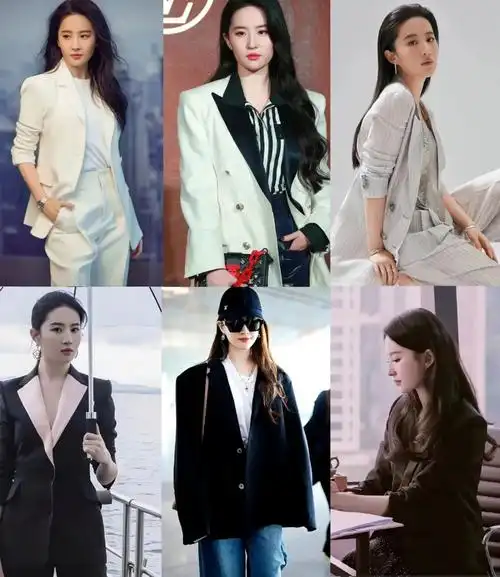 女明星早春西装穿搭刘雯杨幂真的顶