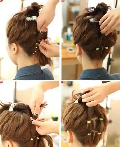 短卷发怎么扎好看?丸子头扎发俏皮好看